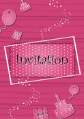 Invitation festive girly et colorée